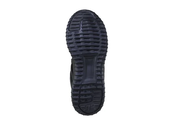 Suela Negra Con Zapatillas Sobre Fondo Blanco — Foto de Stock