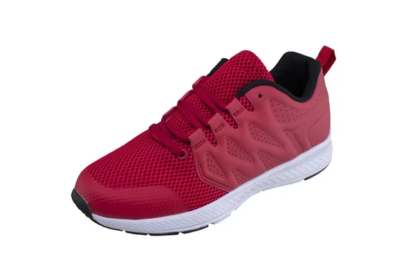 Red Sneaker White Background Sport Shoes — Stock Photo, Image