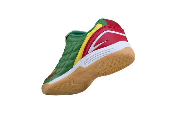 Αθλητικά Παπούτσια Πράσινο Αποχρώσεις Λευκή Σόλα Μωβ Πινελιές Αθλητικά Παπούτσια — Φωτογραφία Αρχείου