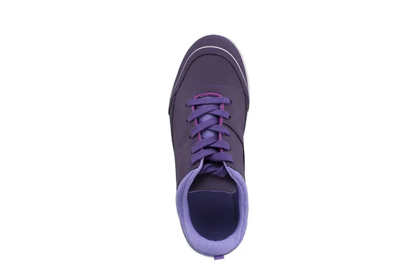 Sneaker Purple White Sole Sport Shoes White Background — Stock Photo, Image