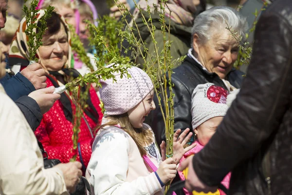 Weißrussland Gomel April 2019 Der Palmsonntag Ist Ein Kirchlicher Feiertag — Stockfoto