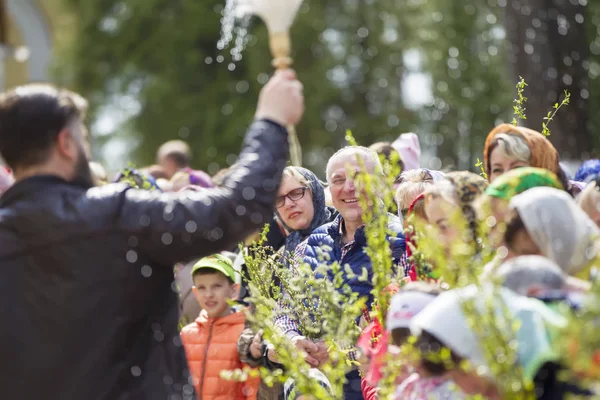 Białoruś Gomel Kwietnia 2019 Niedziela Palmowa Święto Kościelne — Zdjęcie stockowe
