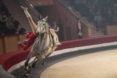 Belarus, Goamel şehri, Nisan 07, 2019. Sirk 