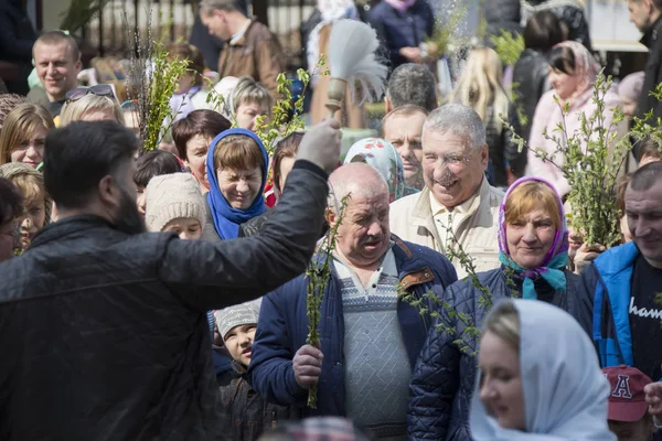 Białoruś Gomel Kwietnia 2019 Niedziela Palmowa Święto Kościelne — Zdjęcie stockowe