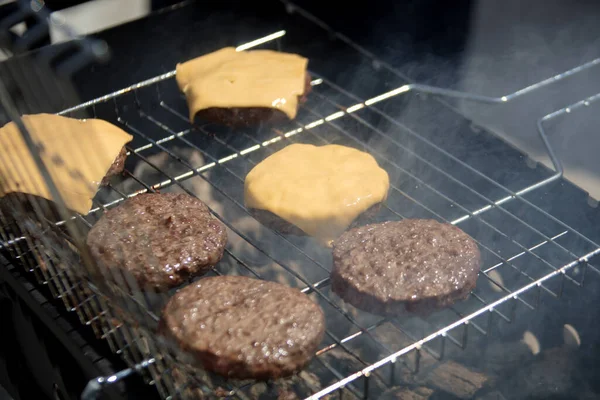 Smažené Masové Placičky Hamburger — Stock fotografie