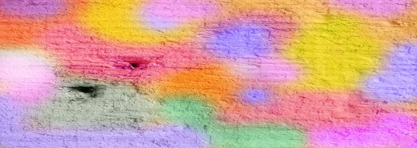 Многоцветная Кирпичная Стена Крупным Планом Баннер Яркий Веселый Фон Стиле — стоковое фото