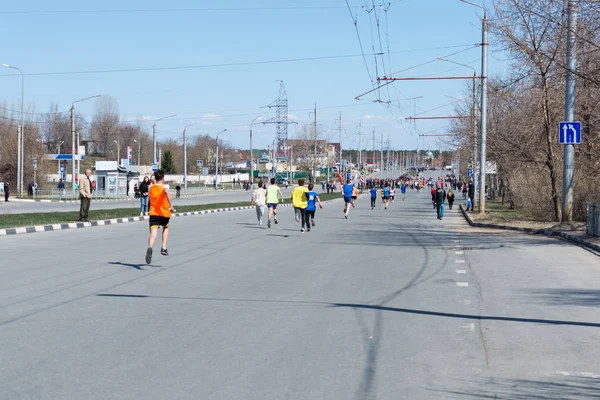 Ulyanovsk Rusia Abril 2019 Maratón Anual Primavera Ciudad Día Soleado — Foto de Stock