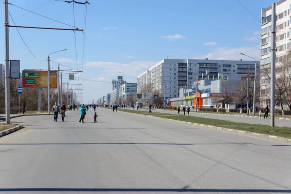 Ulyanovsk Oroszország Április 2019 City Nélkül Autók Bolygó Elfogyott Benzin — Stock Fotó