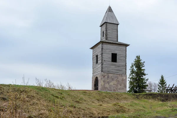 Tetyushi, Tatarstan-2 maja 2019. Drewniana wieża widokowa na — Zdjęcie stockowe