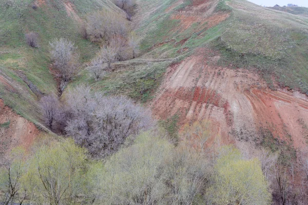 Dağlar ve dağlar Volga nehri kıyısında. Güzel p