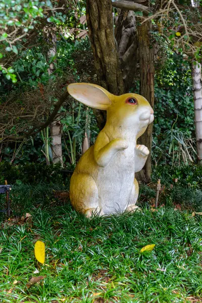 Sanya Hainan Chine Février 2020 Statue Colorée Lièvre Dans Rue — Photo