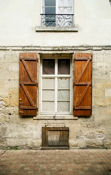 Window of french building at old town
