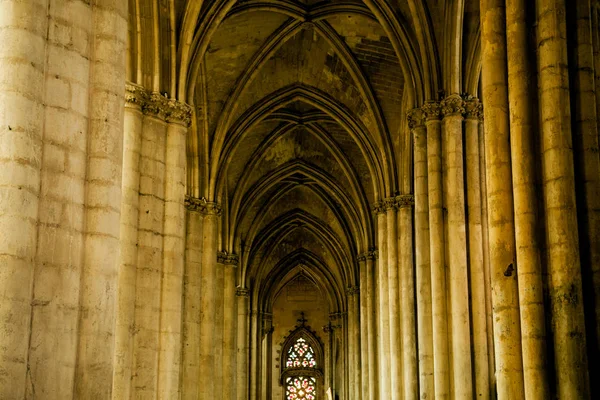 Splendid Interior Old Gothic Cathedral Dome — Stock Photo, Image