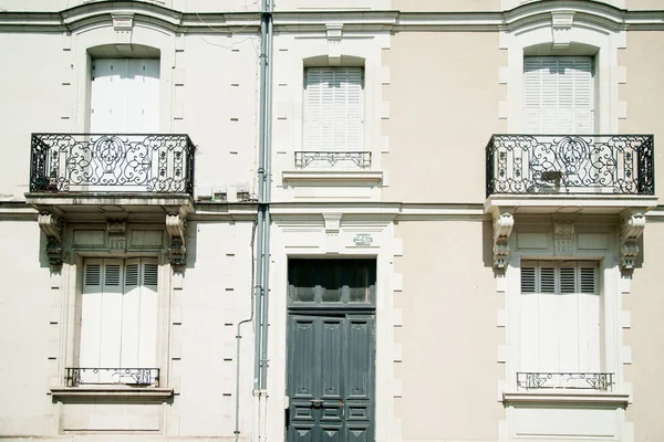 French traditional building on street, French architecture concept