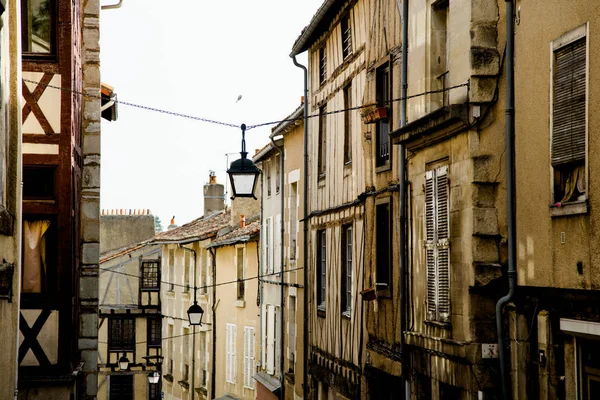 Vista Pitoresca Rua Velha Francesa Cidade Poitiers — Fotografia de Stock