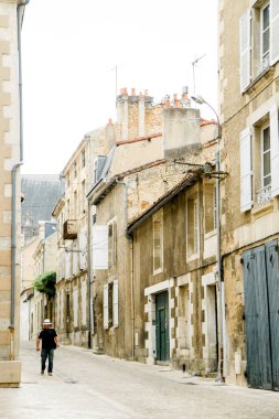 ısmarlayarak Fransız tarihi kent sokak, Poitiers