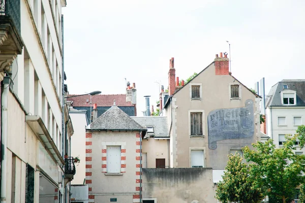 Tursos França Agosto 2018 Rua Francesa Com Edifícios Tradicionais — Fotografia de Stock