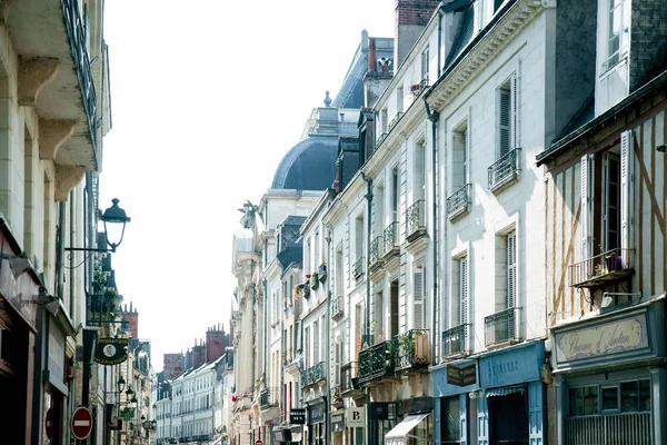 Tursos França Agosto 2018 Vista Rua Arquitetura Edifícios Tradicionais Franceses — Fotografia de Stock