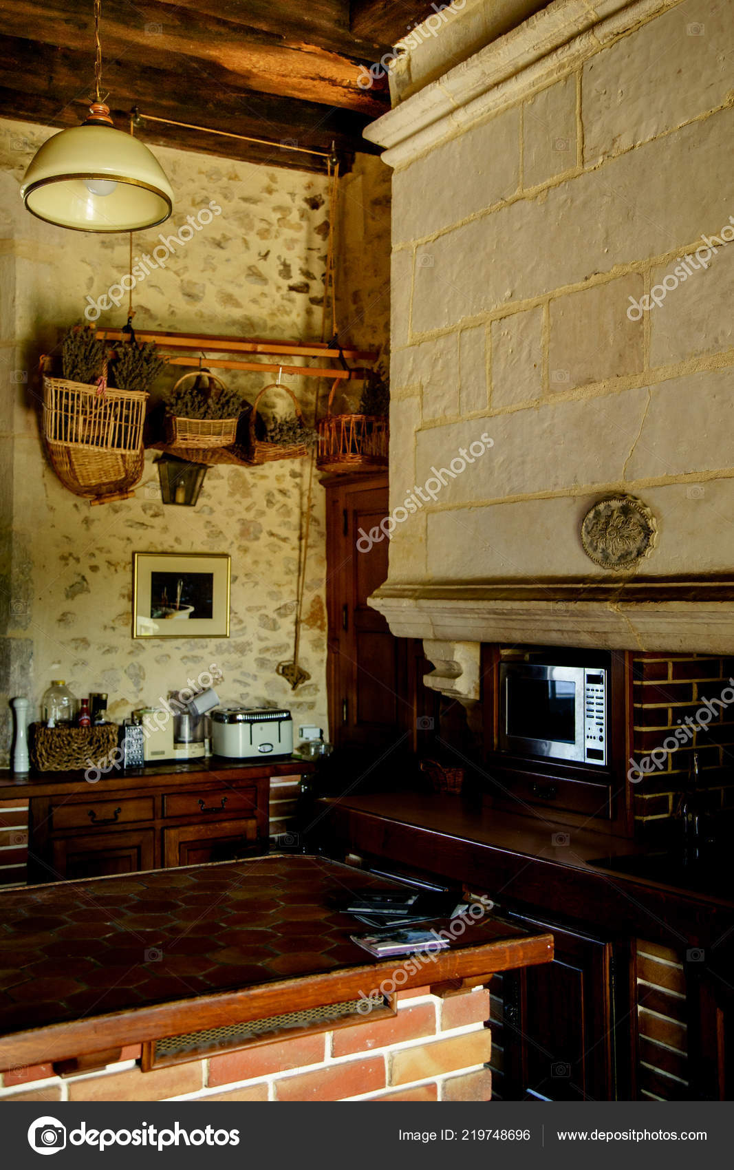 Poitiers France August 2018 Kitchen Interior French Chateau