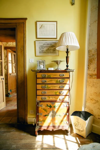 Poitiers France August 2018 Living Room Interior Vintage French Style — стоковое фото