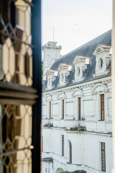 Uitzicht Vanuit Venster Frans Kasteel Chenonceau Loire Vallei Zonnige Dag — Stockfoto