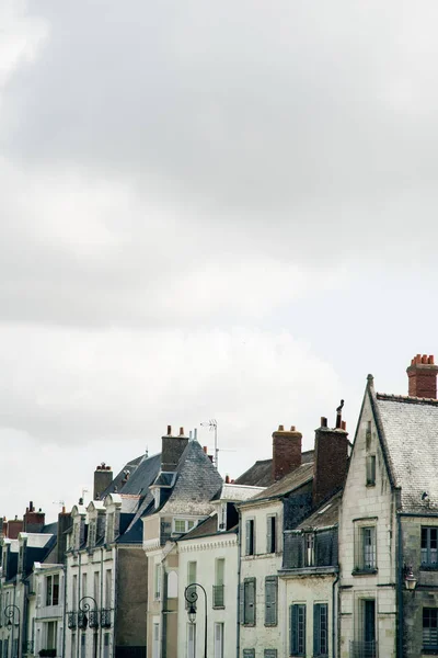 Régi Street Francia Város Amboise Hagyományos Építészeti — Stock Fotó