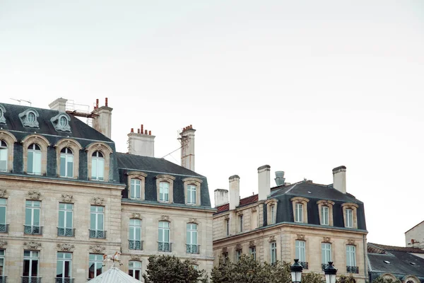 Cityscape in Bordeaux with classical french architecture