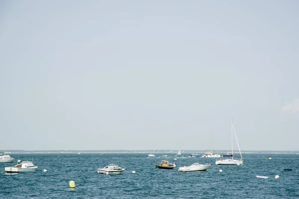 Dune Pilat France Août 2018 Bateaux Yachts Vagues Près Plage — Photo