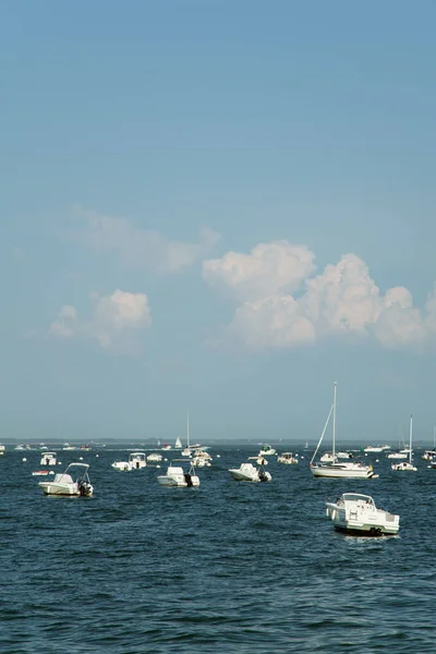 Dune Pilat Francia Agosto 2018 Barcos Yates Las Olas Cerca —  Fotos de Stock