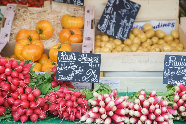 Рошель Франція Серпня 2018 Свіжі Овочі Стенд Французький Міського Ринку — стокове фото