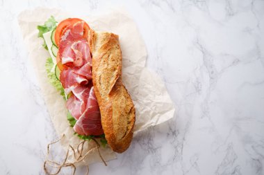 paket kağıdı baget sandviç Banh'da-mi ile tarz, yakın çekim 