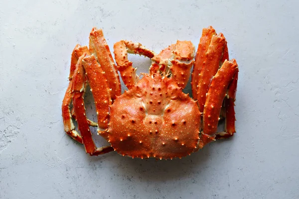 Nagy Egész Alaszkai Crab Beton Alapon — Stock Fotó