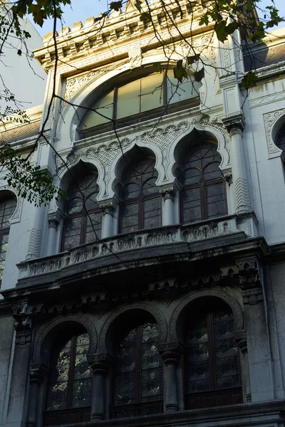 Lissabon Portugal September 2019 Traditionele Gevel Met Balkon Historisch Centrum — Stockfoto