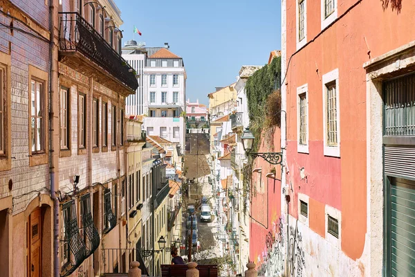 Lisboa Portugal Septiembre 2019 Edificios Tradicionales Calle Del Casco Antiguo — Foto de Stock