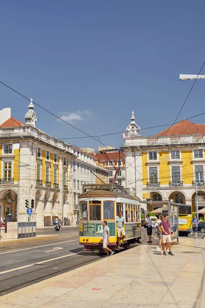 포르투갈 리스본 2019 평일에 상업화 광장에 — 스톡 사진