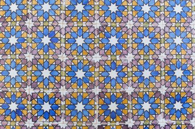 Geleneksel Portekiz dekoratif orijinal azulejo fayanslarının arka planı 