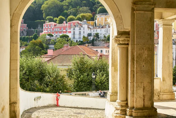 Sintra Portugal August 2019 View Arch City Center Old Medieval — Stock Photo, Image