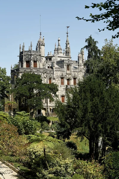 Sintra Portugal Agosto 2019 Exterior Mansão Quinta Regaleira — Fotografia de Stock