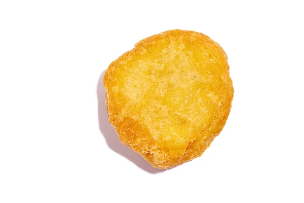 Nugget Frango Isolado Fundo Branco Conceito Fast Junk Food Vista — Fotografia de Stock