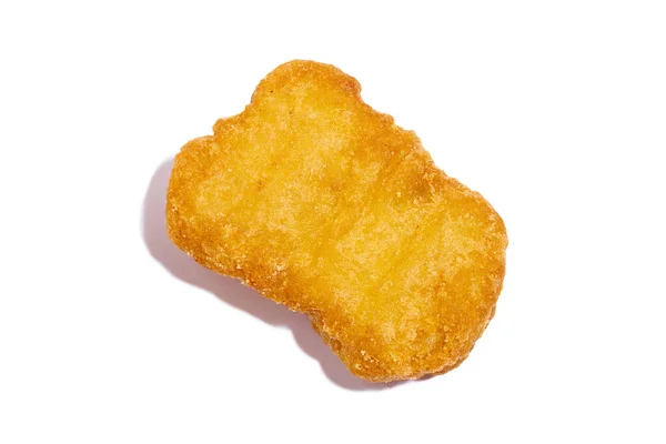 Nugget Kurczaka Izolowane Białym Tle Koncepcja Fast Foodów Widok Bliska — Zdjęcie stockowe
