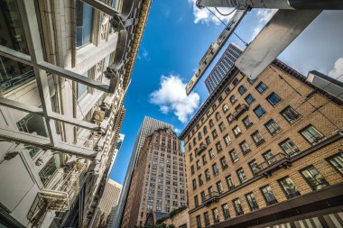 San Francisco finans bölgesi içinde gökdelenler. Kaliforniya, ABD