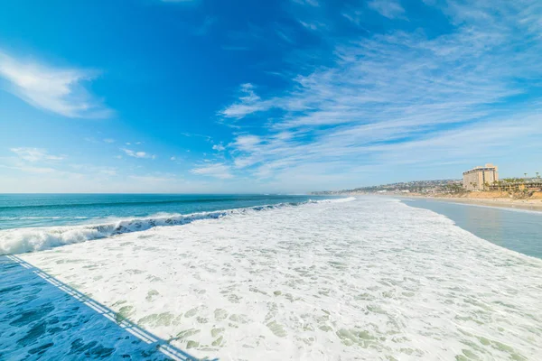 Olas Junto Costa Pacific Beach San Diego Sur California —  Fotos de Stock