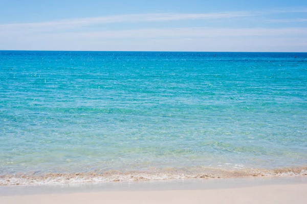 Белый Песок Бирюзовая Вода Пляже Bombarde Альгеро Фелиния Италия — стоковое фото