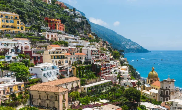 Mundo Famoso Positano Dia Ensolarado Costa Amalfi Campania Itália — Fotografia de Stock