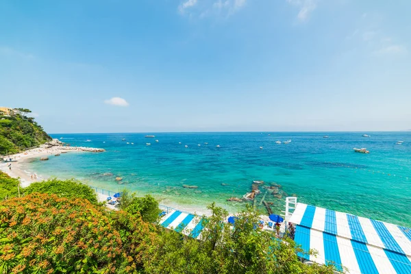 Rivage Coloré Marina Grande Plage Dans Célèbre Île Capri Campanie — Photo