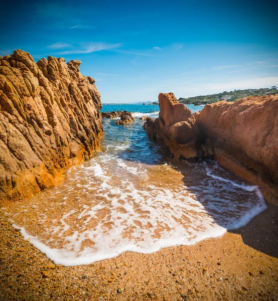 Klippor Och Sand Romazzino Stranden Sardinien Italien — Stockfoto