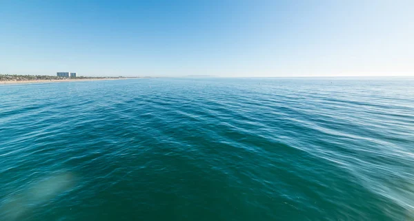 Mar Azul Orilla Santa Mónica Sur California —  Fotos de Stock