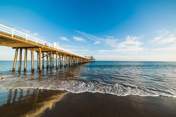 Píer Malibu Pôr Sol Los Angeles Califórnia Eua — Fotografia de Stock