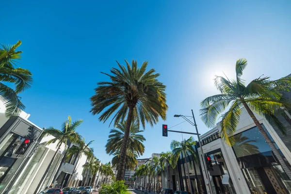 World Famous Rodeo Drive Beverly Hills Los Angeles Southern California — Stock Photo, Image