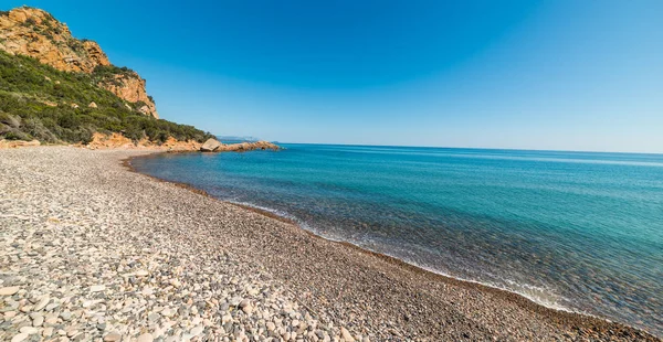 Rocks Pebbles Baccu Praidas Shore Sardinia Italy — Stock Photo, Image